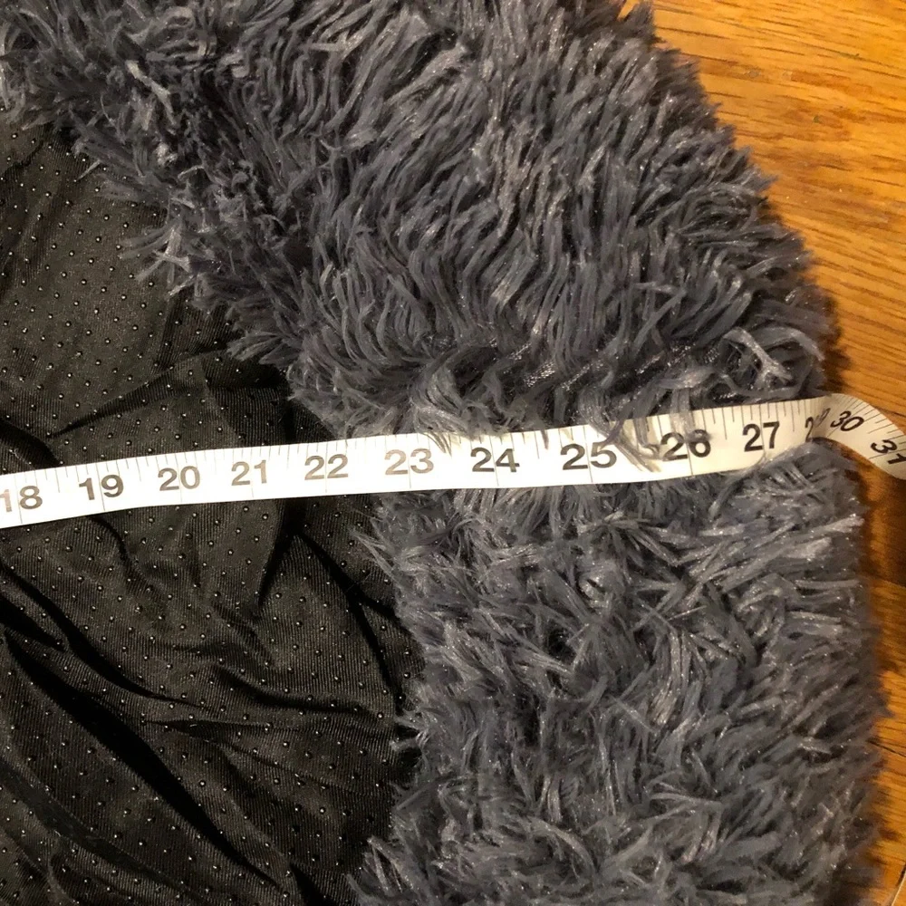 Dark Gray Fluffy Pet Bed LARGE